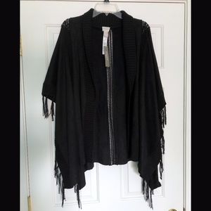 Chico’s Sueded Fringe Ruana